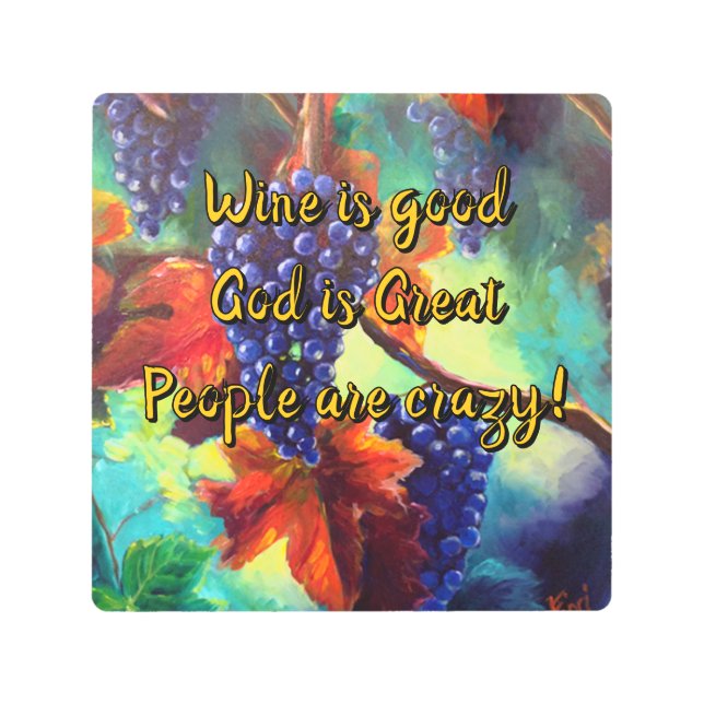 Impresión En Metal Tema del vino (Anverso)