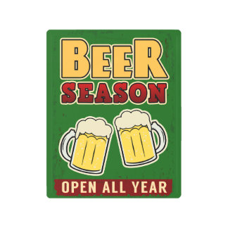 Impresión En Metal Temporada de cerveza