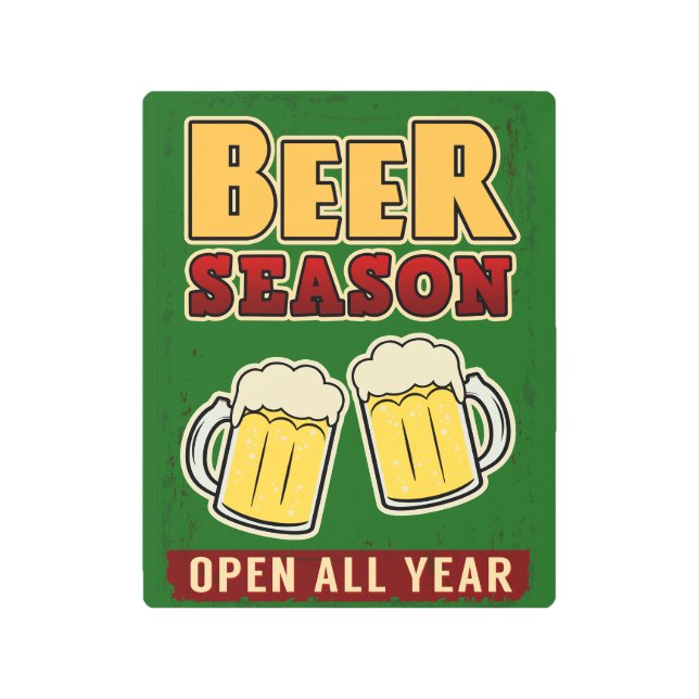 Impresión En Metal Temporada de cerveza (Anverso)