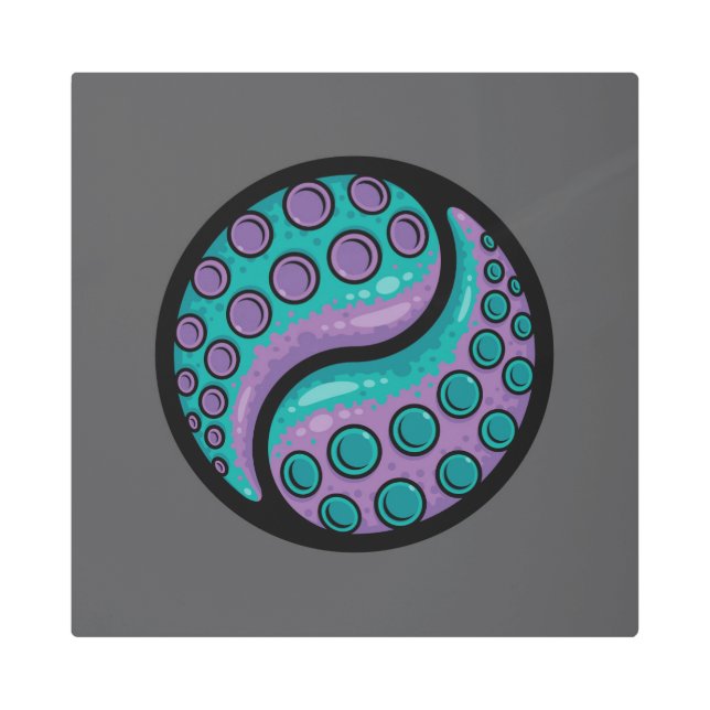 Impresión En Metal Tentacle Yin Yang (Anverso)