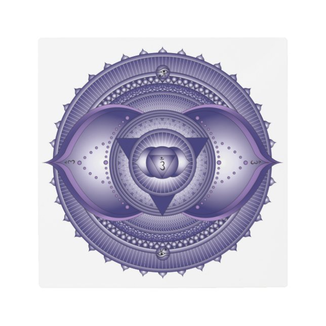 Impresión En Metal Tercera imagen Metalizado de Chakra Mandala (Anverso)