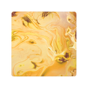 Impresión En Metal Textura de Mármol Dorado