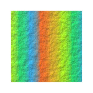 IMPRESIÓN EN METAL TEXTURA DE RAINBOW STRIPES