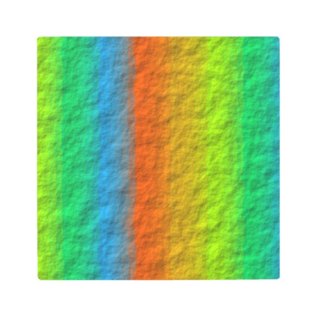 IMPRESIÓN EN METAL TEXTURA DE RAINBOW STRIPES (Anverso)