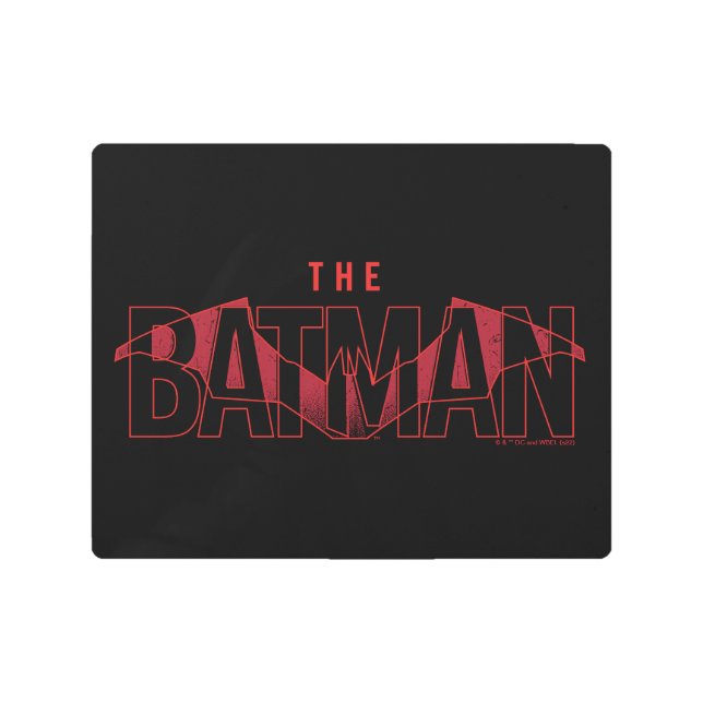Impresión En Metal The Batman Bat Overlaid Logo (Anverso)
