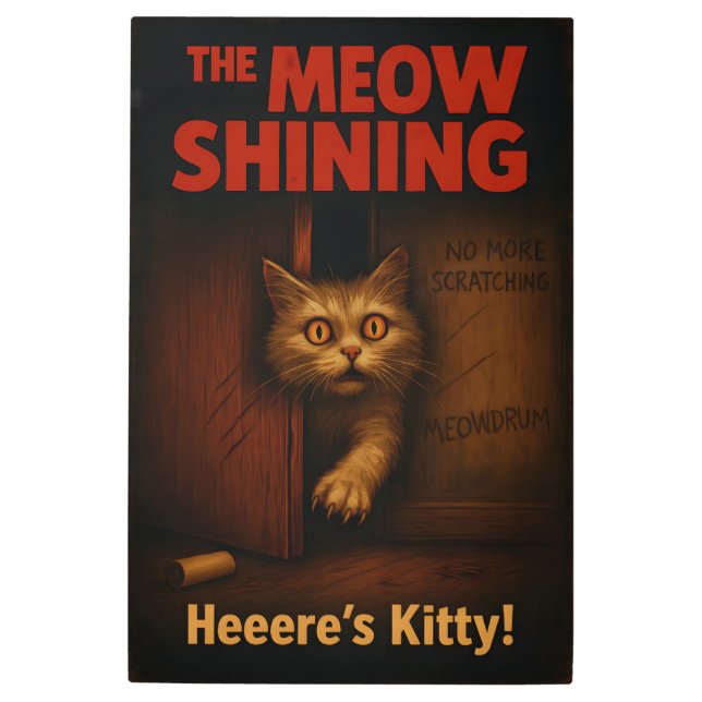 Impresión En Metal The Meow Shining Cat Parody (Anverso)
