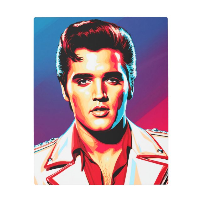 Impresión En Metal The Pop Art King of Rock (Anverso)