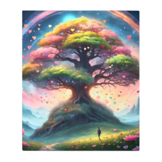 Impresión En Metal The Rainbow Tree Metal Art