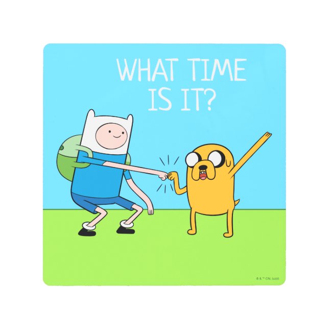Impresión En Metal Tiempo de aventura | Finn & Jake Fist Bump (Anverso)