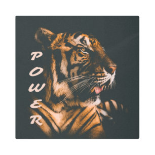 Impresión En Metal Tiger Power Stripes Fierst Motivational