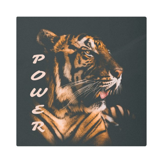 Impresión En Metal Tiger Power Stripes Fierst Motivational (Anverso)