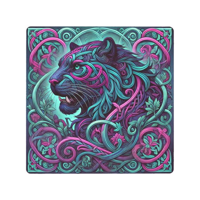 Impresión En Metal Tigre Celta Fancy (Anverso)