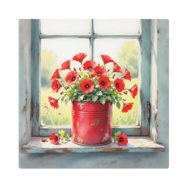 Impresión En Metal Tin de Café Rojo de lapachos rojos