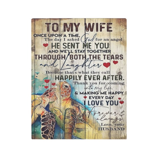 Impresión En Metal To My Wife Gift | Holiday Funny Gift (Anverso)