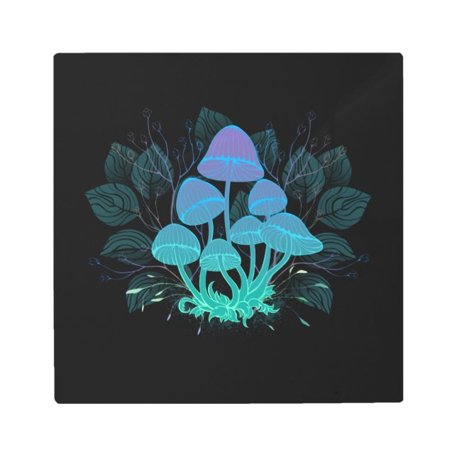 Impresión En Metal Toadstools en Bushes (Anverso)