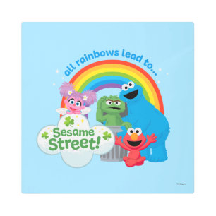 Impresión En Metal Todas las lluvias llevan a Plaza Sésamo