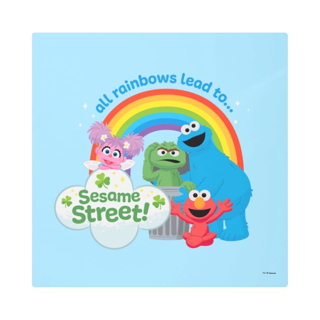 Impresión En Metal Todas las lluvias llevan a Plaza Sésamo (Anverso)