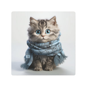 Impresión En Metal Tommy, el gato de peluche más fluido