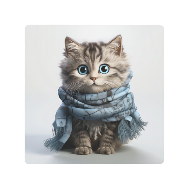 Impresión En Metal Tommy, el gato de peluche más fluido (Anverso)