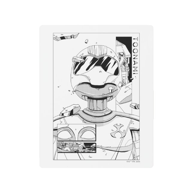 Impresión En Metal Toonami TOM 5 y SARA Comic Style Parachoque (Anverso)