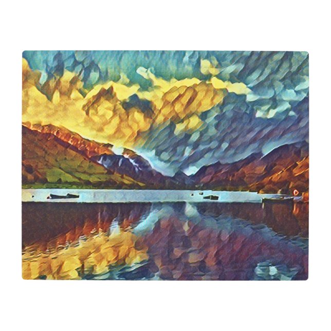 IMPRESIÓN EN METAL TORMENTA SOBRE EL LAGO (Anverso)