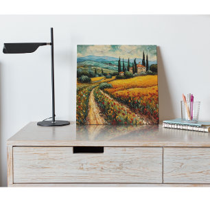 Impresión En Metal Toscana al estilo italiano van Gogh