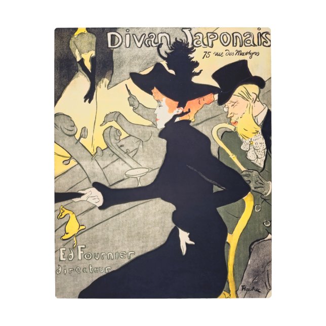 Impresión En Metal Toulouse-Lautrec - Divan Japonais (Anverso)