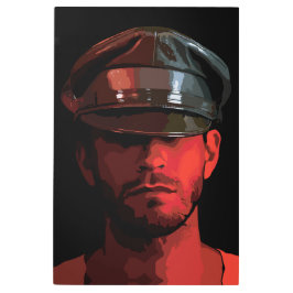 Impresión En Metal Trabajador de la Vintage: Claridad y elegancia