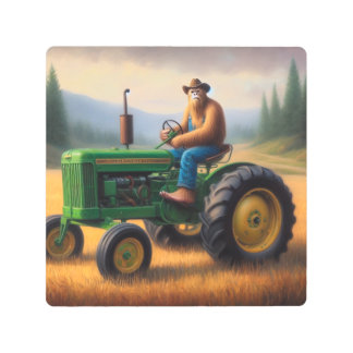 Impresión En Metal Tractor de pie grande