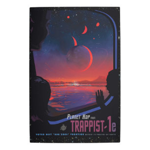 Impresión En Metal TRAPPIST-1 System Planet 1e turismo espacial retro