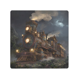 Impresión En Metal Tren de Steampunk