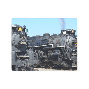 Impresión En Metal Trenes con motor de vapor 759 y 765 de la placa de