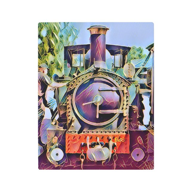 IMPRESIÓN EN METAL TRENES DE VAPOR (Anverso)