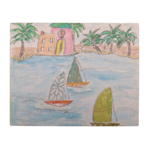 Impresión En Metal Tres veleros