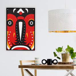 Impresión En Metal Tribal Tiki de África