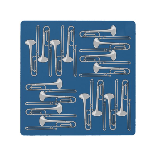 Impresión En Metal Trombone Crosshatch (Anverso)