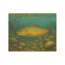 Impresión En Metal Trout Metal Sign