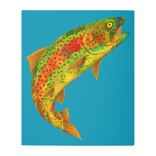 Impresión En Metal Trucha arco iris de hoja de lápiz 5 (Anverso)