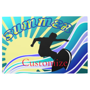 Impresión En Metal Trueno divertido de surf de verano