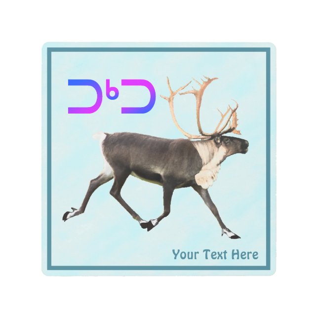 Impresión En Metal Tuktu - Caribou On Snow (Anverso)