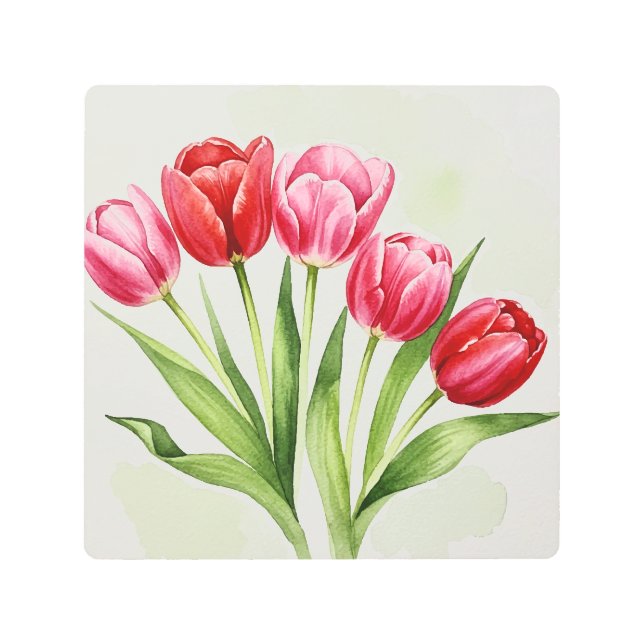 Impresión En Metal Tulip flowers (Anverso)