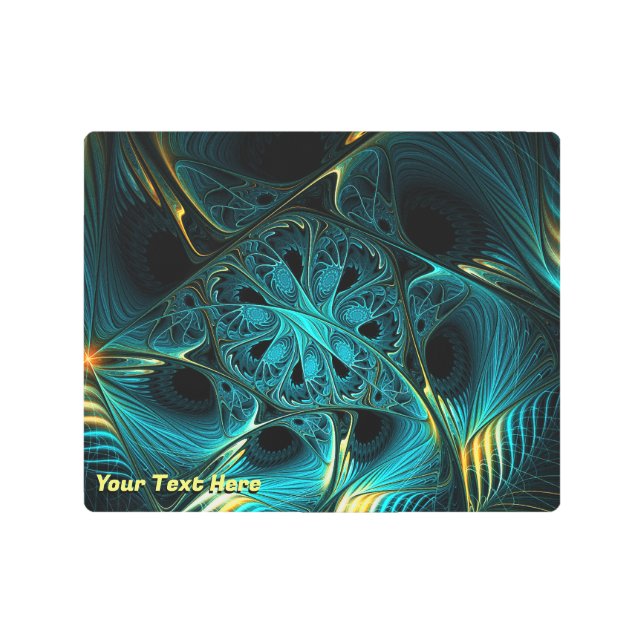 Impresión En Metal Turquesa Electric (Anverso)