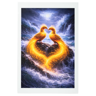 Impresión En Metal Twin Phoenixes of Eternal Light