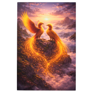 Impresión En Metal Twin Phoenixes of Eternal Light