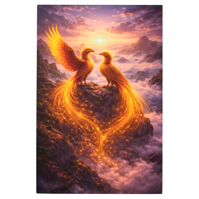 Impresión En Metal Twin Phoenixes of Eternal Light (Anverso)