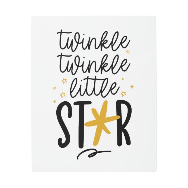 Impresión En Metal Twinkle Twinkle Little Star Doodle (Anverso)