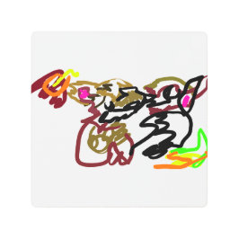 Impresión En Metal Two wolves Autumn