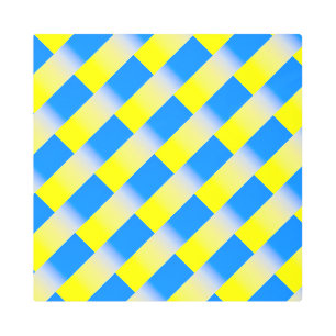 Impresión En Metal Ucrania azul y amarilla inspiró la guerra de paz c