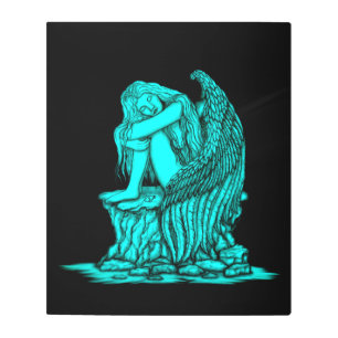 Impresión En Metal Un ángel dormido en la piedra