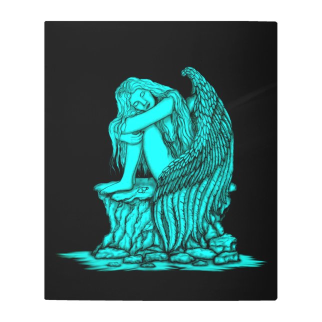 Impresión En Metal Un ángel dormido en la piedra (Anverso)